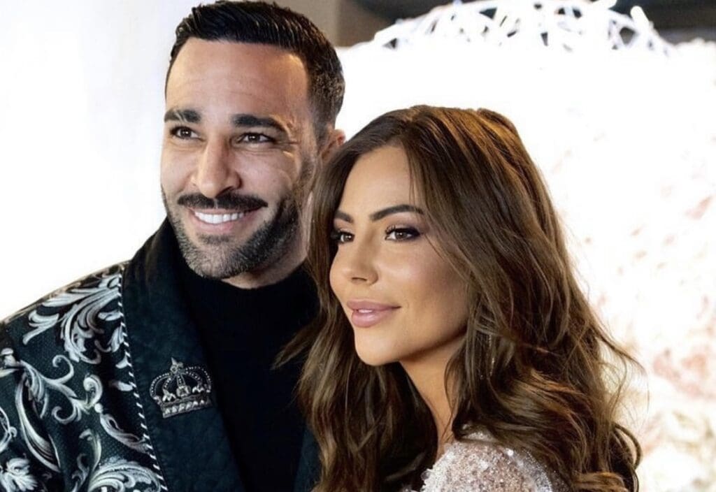 Photo du couple Adil Rami et Léna Guillou 2023