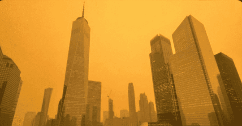 Photo de New York suite aux incendies aux Canada