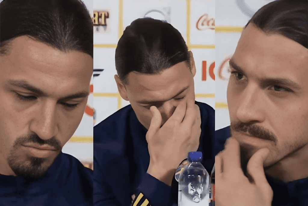 Zlatan Ibrahimovic, larmes aux yeux, annonçant sa retraite à la télévision, marquant la fin de l'ère Zlatan et le début de la retraite d'Ibrahimovic