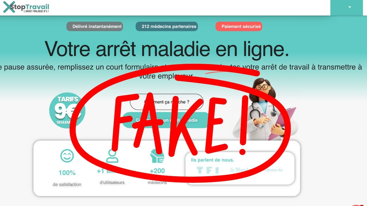 fake arret maladie